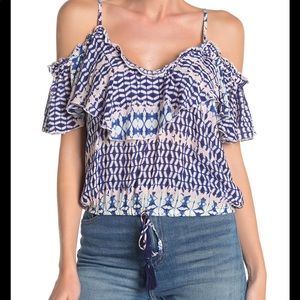 Surf Gypsy open shoulder crop top